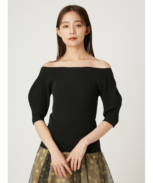 FRAY I.D（フレイアイディー）の「2wayオフショルダーリブパフプルオーバー（その他トップス・レディース・ホワイト/レッド/ブラック・FREE）」の10枚目の写真