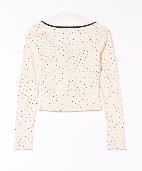 sevens(セブンズ)の「【sevens】CS フロントリボン配色ドットカットソー(Tシャツ/カットソー・レディース・ブラック/ホワイト・FREE)」の9枚目の写真