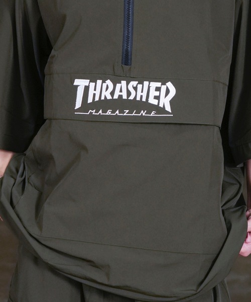 THRASHER(スラッシャー)の「S/S NYLON ANORAK HALF ZIP / スラッシャーナイロンハーフジップアノラックショートスリーブロゴプリント(その他アウター・メンズ・グレイッシュベージュ/ブラック/カーキ・LARGE/MEDIUM/X-LARGE)」の20枚目の写真