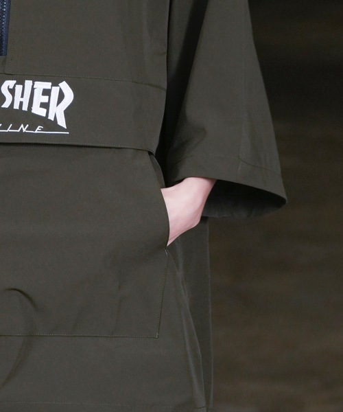 THRASHER(スラッシャー)の「S/S NYLON ANORAK HALF ZIP / スラッシャーナイロンハーフジップアノラックショートスリーブロゴプリント(その他アウター・メンズ・グレイッシュベージュ/ブラック/カーキ・LARGE/MEDIUM/X-LARGE)」の21枚目の写真