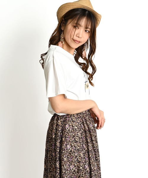 MARAI（マーライ）の「英字 ロゴTシャツ ロゴT 半袖Tシャツ プリントTシャツ（Tシャツ/カットソー・レディース・グレー/ホワイト/ブラック・FREE）」の5枚目の写真