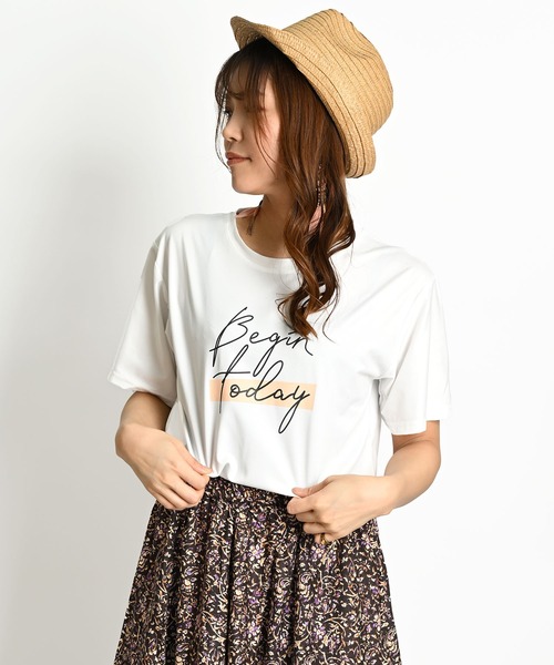 MARAI（マーライ）の「英字 ロゴTシャツ ロゴT 半袖Tシャツ プリントTシャツ（Tシャツ/カットソー・レディース・グレー/ホワイト/ブラック・FREE）」の6枚目の写真