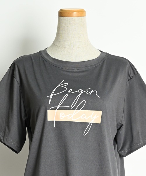 MARAI（マーライ）の「英字 ロゴTシャツ ロゴT 半袖Tシャツ プリントTシャツ（Tシャツ/カットソー・レディース・グレー/ホワイト/ブラック・FREE）」の16枚目の写真
