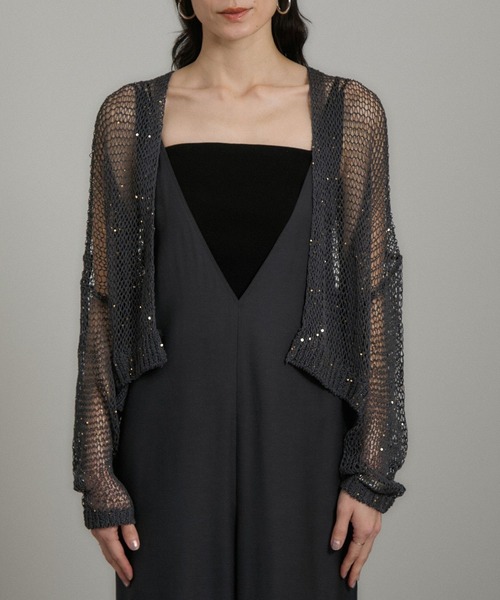 セール】ギマコットンスパンコールカーディガン（カーディガン/ボレロ