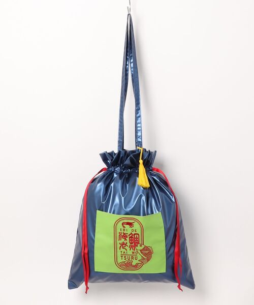 カヤ（カヤ）の「【カヤ】ことわざ巾着バッグ（トートバッグ・レディース・グリーン/ゴールド/ブルー/シルバー・FREE）」の3枚目の写真