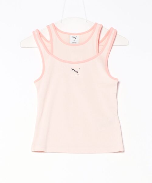 tシャツ PUMA ウェア プーマウェア W DARE TO TANK TOP ショートスリーブ 633251 19 PINK レディース PUMA ｳｪｱ プーマウェア W DARE TO TANK TOP ショートスリーブ