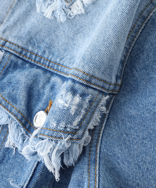 Sefr(セファ)の「Sefr(セファー) ALVAREZ DENIM JACKET SF-25SS M-005(デニムジャケット・メンズ・コバルトブルー・SMALL/MEDIUM)」の4枚目の写真