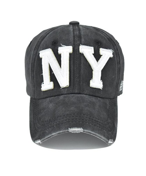 MEMECLE（メメクル）の「【 MEMECLE / メメクル 】ヴィンテージN Yビッグロゴキャップ（キャップ・レディース・ブラック/ベージュ/ネイビー/カーキ/ピンク/イエロー/チャコール・FREE）」の3枚目の写真