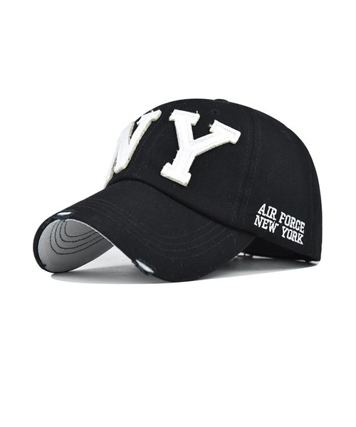 MEMECLE（メメクル）の「【 MEMECLE / メメクル 】ヴィンテージN Yビッグロゴキャップ（キャップ・レディース・ブラック/ベージュ/ネイビー/カーキ/ピンク/イエロー/チャコール・FREE）」の2枚目の写真