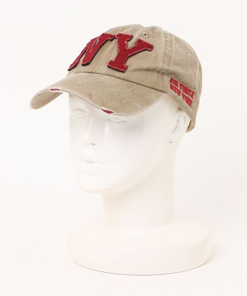 MEMECLE（メメクル）の「【 MEMECLE / メメクル 】ヴィンテージN Yビッグロゴキャップ（キャップ・レディース・ブラック/ベージュ/ネイビー/カーキ/ピンク/イエロー/チャコール・FREE）」の21枚目の写真