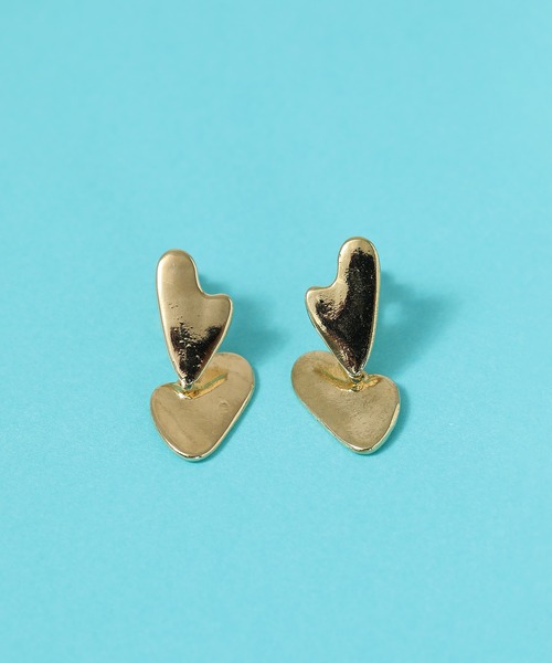 Monocoro toppi（モノコロトッピ）の「ニュアンス ハート ロング イヤリング（イヤリング・レディース・シルバー/ゴールド・フリー）」の9枚目の写真