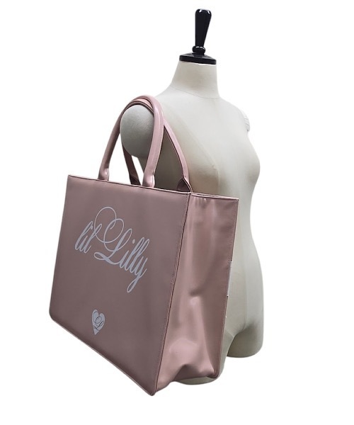 lilLilly（リルリリー）の「【両面デザイン】プレゼントボックスレザートートバッグ（ハンドバッグ・レディース・ブラック/ブルー/ホワイト/ピンク・FREE）」の18枚目の写真