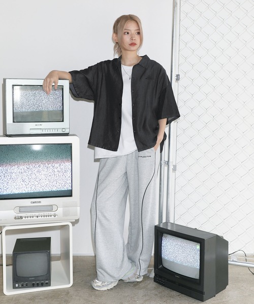 MSG(エムエスジー)の「テンセルデニムハーフスリーブ短丈シャツ【UNISEX】(シャツ/ブラウス・メンズ・ホワイト/ブラック/グレー/ブラック系・S/M/L/XL)」の10枚目の写真