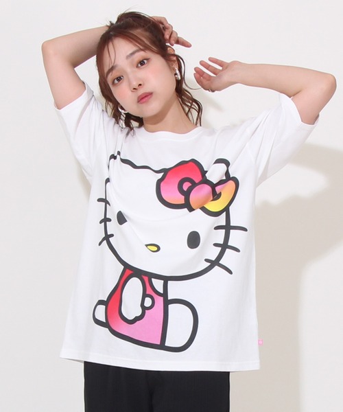 sanrio（サンリオ）の「【綿100％】 親子お揃い サンリオ BIGフェイス Tシャツ 0613A（Tシャツ/カットソー・レディース・その他24/パープル/ライトブルー/その他25・S/M/L）」の3枚目の写真