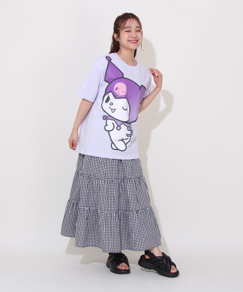 sanrio（サンリオ）の「【綿100％】 親子お揃い サンリオ BIGフェイス Tシャツ 0613A（Tシャツ/カットソー・レディース・その他24/パープル/ライトブルー/その他25・S/M/L）」の10枚目の写真