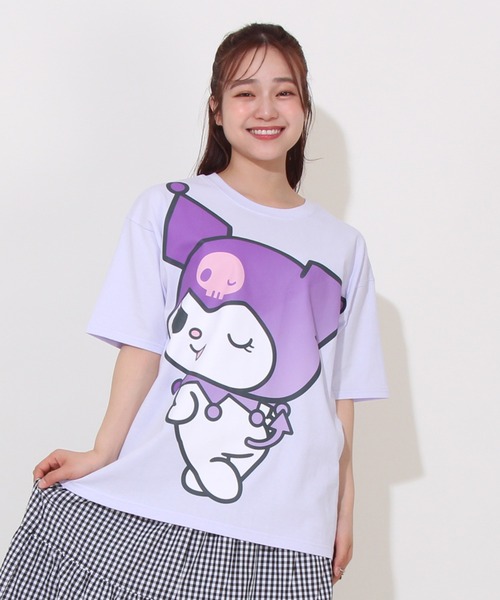 sanrio（サンリオ）の「【綿100％】 親子お揃い サンリオ BIGフェイス Tシャツ 0613A（Tシャツ/カットソー・レディース・その他24/パープル/ライトブルー/その他25・S/M/L）」の7枚目の写真