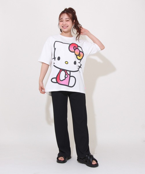 sanrio（サンリオ）の「【綿100％】 親子お揃い サンリオ BIGフェイス Tシャツ 0613A（Tシャツ/カットソー・レディース・その他24/パープル/ライトブルー/その他25・S/M/L）」の15枚目の写真