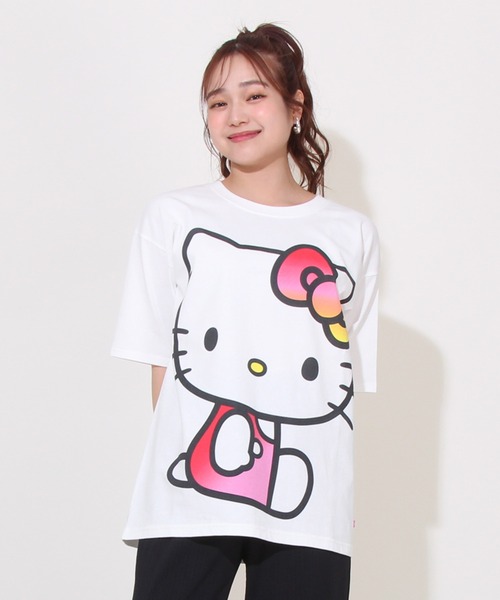 sanrio（サンリオ）の「【綿100％】 親子お揃い サンリオ BIGフェイス Tシャツ 0613A（Tシャツ/カットソー・レディース・その他24/パープル/ライトブルー/その他25・S/M/L）」の13枚目の写真