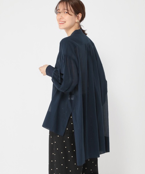 【SALE／10%OFF セール】袖リブシャツチュニック（チュニック）｜studio CLIP トップス