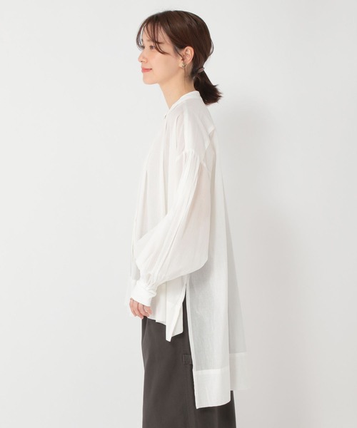 studio CLIP(スタディオクリップ)の「袖リブシャツチュニック(チュニック・レディース・ネイビー/オフホワイト/ピンク・FREE)」の18枚目の写真