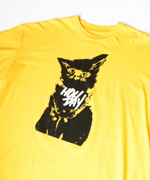 HOLIDAY（ホリデイ）の「SUPER FINE L/S T-SHIRT (NEKO) スーパーファインロングスリーブTシャツ (ネコ)（Tシャツ/カットソー・レディース・ブラック/イエロー/ホワイト・S/XL）」の6枚目の写真