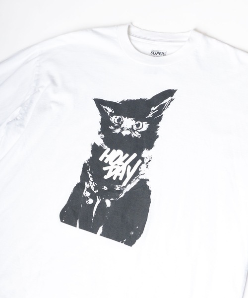 HOLIDAY（ホリデイ）の「SUPER FINE L/S T-SHIRT (NEKO) スーパーファインロングスリーブTシャツ (ネコ)（Tシャツ/カットソー・レディース・ブラック/イエロー/ホワイト・S/XL）」の5枚目の写真