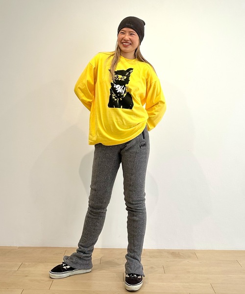 HOLIDAY（ホリデイ）の「SUPER FINE L/S T-SHIRT (NEKO) スーパーファインロングスリーブTシャツ (ネコ)（Tシャツ/カットソー・レディース・ブラック/イエロー/ホワイト・S/XL）」の12枚目の写真