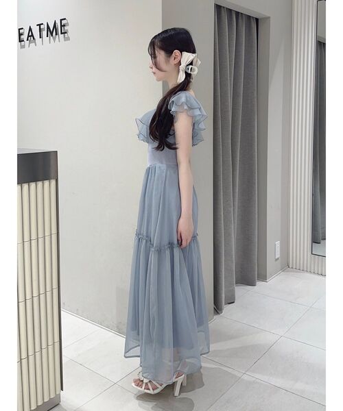 EATME（イートミー）の「レースアップフリルワンピース（ワンピース・レディース・ブラック/アイボリー/ブルー・FREE）」の19枚目の写真