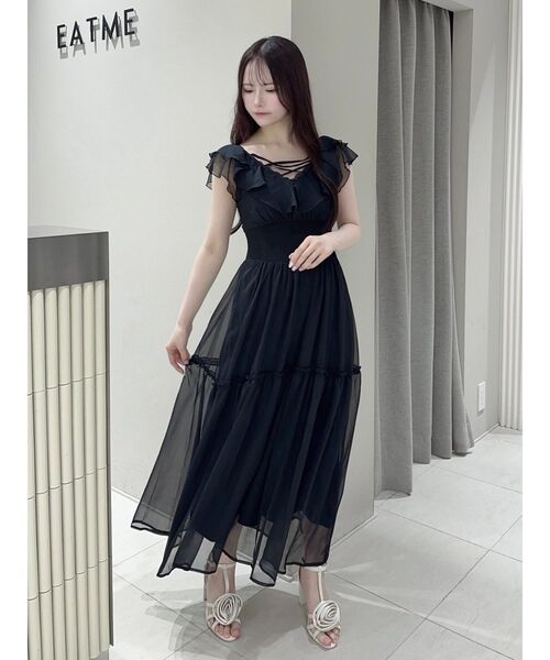 EATME（イートミー）の「レースアップフリルワンピース（ワンピース・レディース・ブラック/アイボリー/ブルー・FREE）」の22枚目の写真
