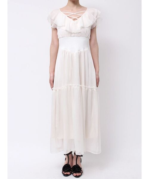 セール】レースアップフリルワンピース（ワンピース）｜EATME