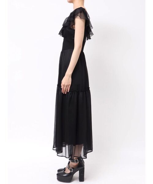 EATME（イートミー）の「レースアップフリルワンピース（ワンピース・レディース・ブラック/アイボリー/ブルー・FREE）」の6枚目の写真