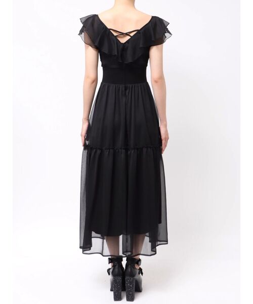 EATME（イートミー）の「レースアップフリルワンピース（ワンピース・レディース・ブラック/アイボリー/ブルー・FREE）」の7枚目の写真