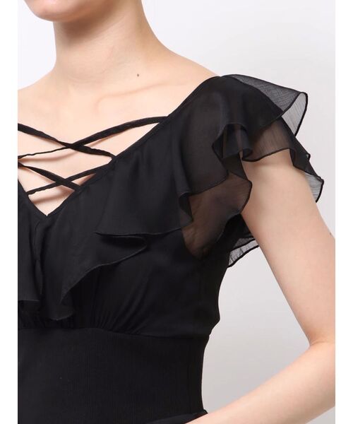 EATME（イートミー）の「レースアップフリルワンピース（ワンピース・レディース・ブラック/アイボリー/ブルー・FREE）」の9枚目の写真