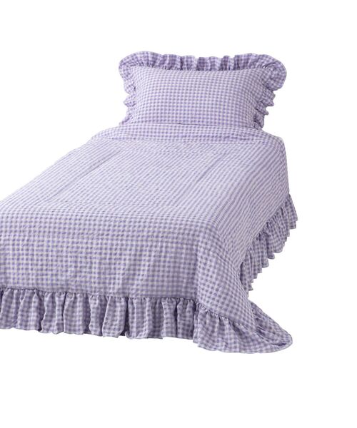 セール】ふわろ 夏でもさらっともちもち 肌掛けふとん フリルチェック