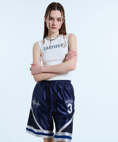 LARTIGENT(ラーティゼン)の「L11 BIG NUMBER SHORTS(その他パンツ・レディース・ホワイト/ネイビー・FREE)」の3枚目の写真