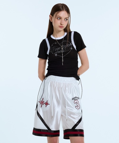 LARTIGENT(ラーティゼン)の「L11 BIG NUMBER SHORTS(その他パンツ・レディース・ホワイト/ネイビー・FREE)」の5枚目の写真