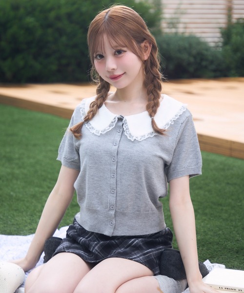 Rosemary12様リクエスト商品(2nd Archiveのベアカーディガン) ネコアップリケニットカーディガン（82136402） | Rose