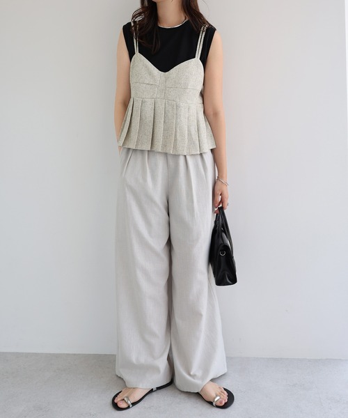 セール】サマーツイードプリーツキャミソールビスチェ（キャミソール