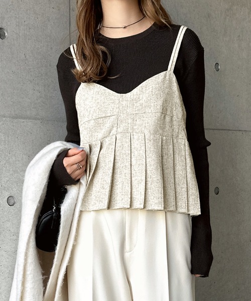 セール】サマーツイードプリーツキャミソールビスチェ（キャミソール