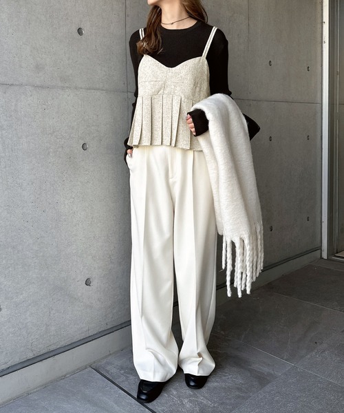 セール】サマーツイードプリーツキャミソールビスチェ（キャミソール