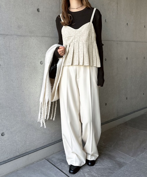 セール】サマーツイードプリーツキャミソールビスチェ（キャミソール