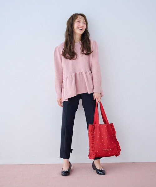 DANCING LOVE FRILL SUBBAG サブバッグ(トートバッグ)|TOCCA DANCING LOVE FRILL SUBBAG サブバッグ(トートバッグ)|TOCCA