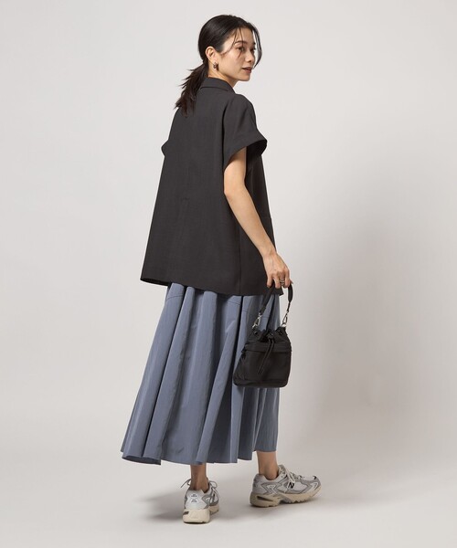green label relaxing（グリーンレーベルリラクシング）の「ボリューム ギャザー スカート（スカート・レディース・コバルトブルー/ベージュ/ブラック・FREE）」の18枚目の写真