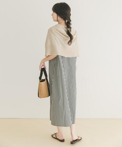 ITEMS URBANRESEARCH（アイテムズ アーバンリサーチ）の「サッカーノースリーブワンピース（ワンピース・レディース・ブラウン/ブラック/チェック・FREE）」の6枚目の写真