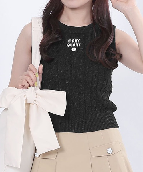 ニット セーター マリークワント mary quant ラメケーブル プルオーバー レディース ラメケーブル プルオーバー（ニット/セーター）｜MARY QUANT