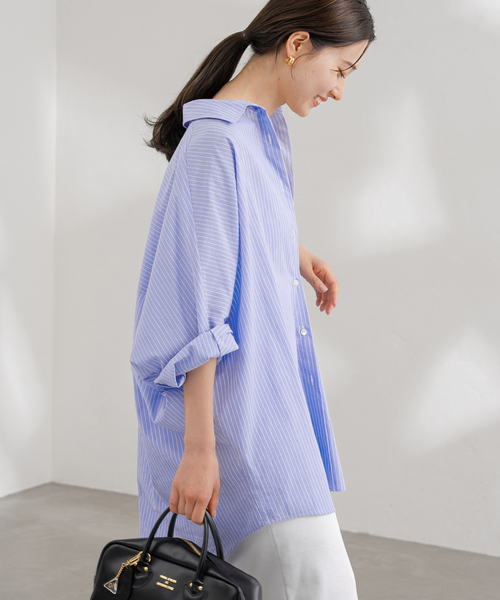 FRAMeWORK ハーフスリーブポンチョシャツ　サックスブルー FRAMeWORK（フレームワーク）の「≪追加≫ハーフスリーブ