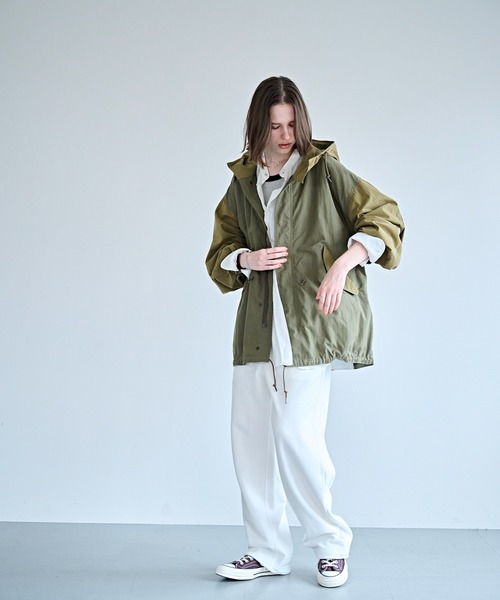 kha:ki（カーキ）の「「KHA:KI / カーキ」NEW TYPE-51 PARKA（ミリタリージャケット・レディース・オフホワイト/ブラック/マルチ/オリーブ・1）」の5枚目の写真