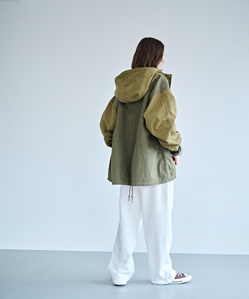 kha:ki（カーキ）の「「KHA:KI / カーキ」NEW TYPE-51 PARKA（ミリタリージャケット・レディース・オフホワイト/ブラック/マルチ/オリーブ・1）」の9枚目の写真
