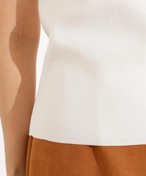 N.（N. Natural Beauty Basic）（エヌエヌナチュラルビューティーベーシック）の「ラインコンパクトニット（ニット/セーター・レディース・オレンジ/オフホワイト/ネイビー・MEDIUM）」の21枚目の写真