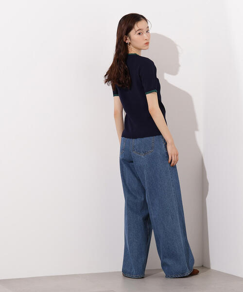 N.（N. Natural Beauty Basic）（エヌエヌナチュラルビューティーベーシック）の「ラインコンパクトニット（ニット/セーター・レディース・オレンジ/オフホワイト/ネイビー・MEDIUM）」の13枚目の写真